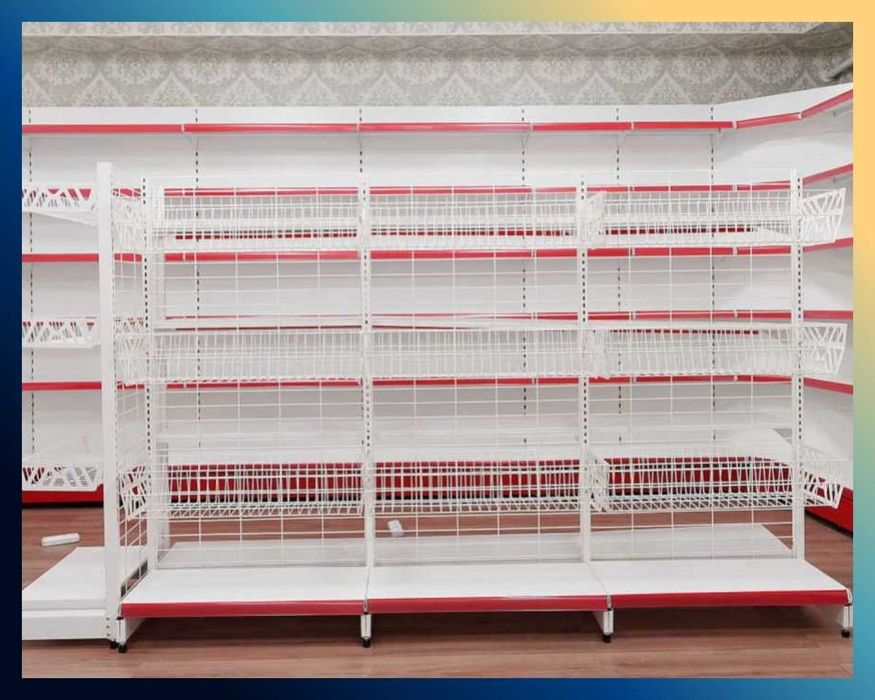 Стеллаж металлический сборный, полка стеллаж, полка металлическая asts