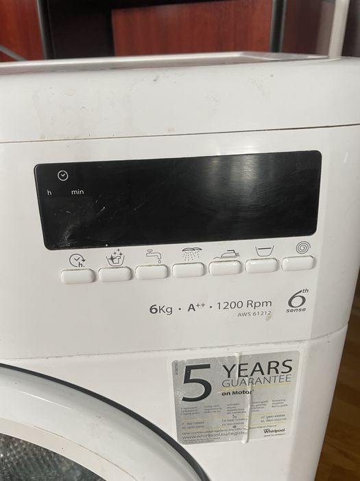 Whirpool 6th sense AWS 61212, defect