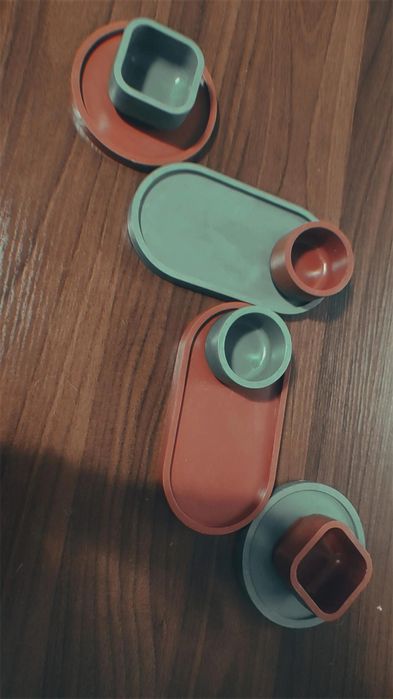 Свечи с подносами новогодние наборы