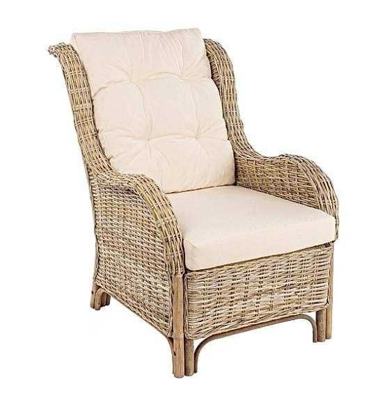 fotoliu de gradina din ratan natur fara perne