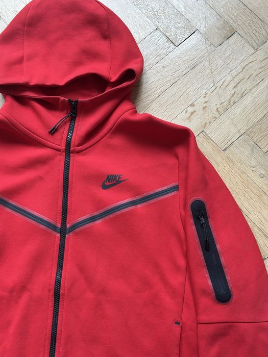 Nike tech fleece red track suit червен