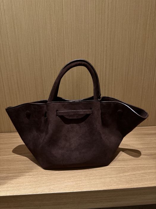 Demellier дамска чанта кафяв велур