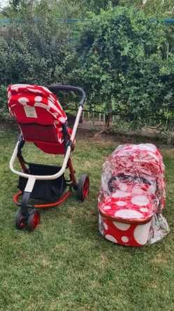 Carucio copii 2 in 1, Cosatto Giggle Red bubbles
