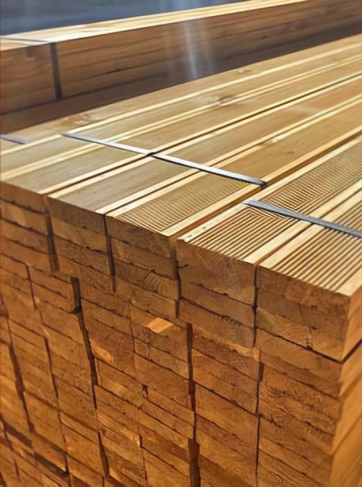 Декинг, Сух дървен материал