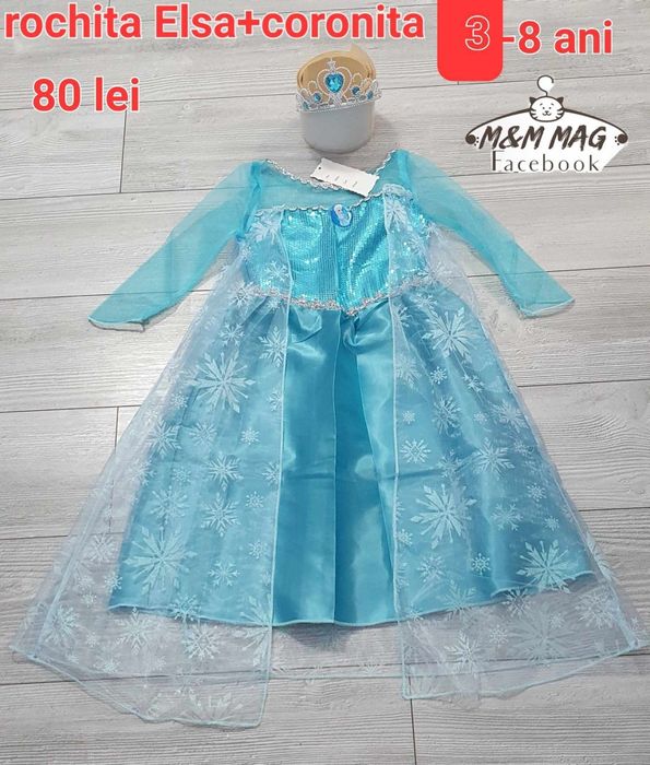 Rochie printesa Elsa,Sirena,