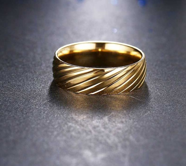 GR59,verighete placate aur 14k, model lat, deosebite, marimi diverse