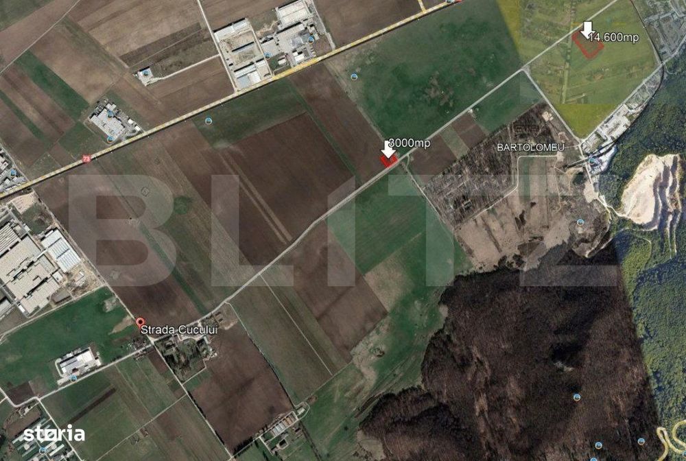 Teren de 3000mp in Bartolomeu, zona industriala
