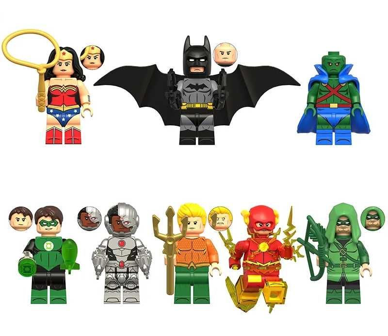 Set 8 Minifigurine tip Lego DC Heroes cu Batman si Flash