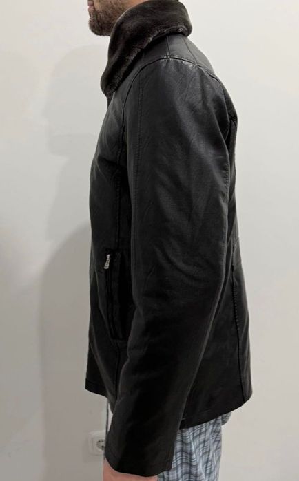 Зимний кожанка куртка