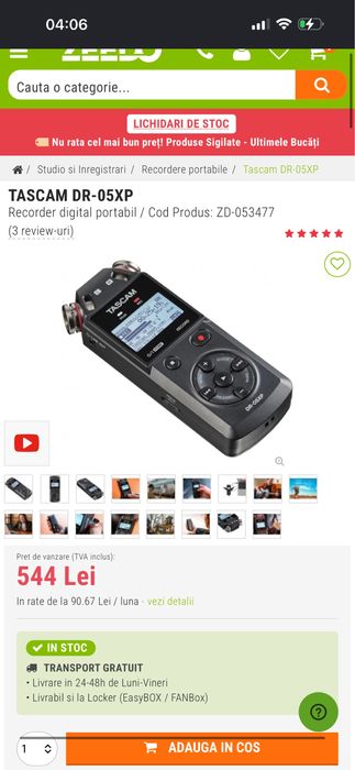 Tascam DR-05X – Reportofon digital / Recorder audio