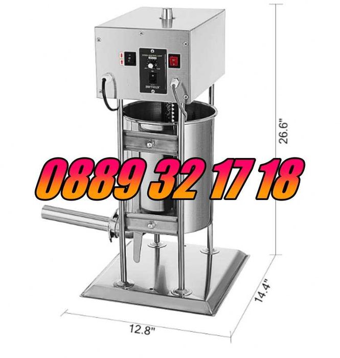 Електрическа пълначка за месо 10 литра с педал, пълначка за кайма