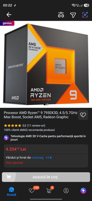 Procesor AMD Ryzen 9 5.7GHz AM5 144MB (7950X3D)