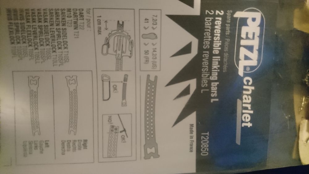 Barete colțari Petzl long 42-50