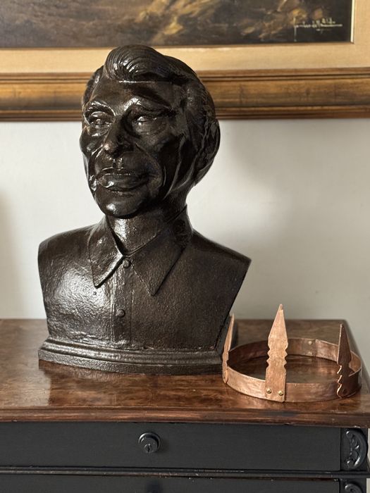 Statueta bust bronz , ceramica, Murano