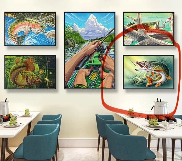 Интерьерная картина "Щука",подарок.