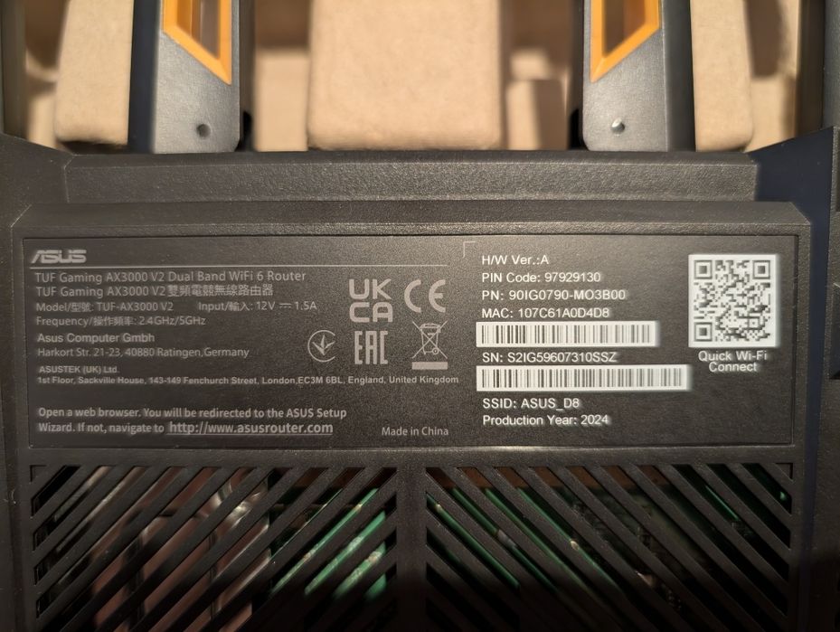 ASUS TUF-AX3000 V2 Dual Band, în garanție
