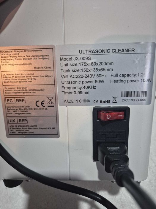 Curatitor Ultrasonic CREWORKS 1.2L, 60W, Degas, Incalzire, Resigilat