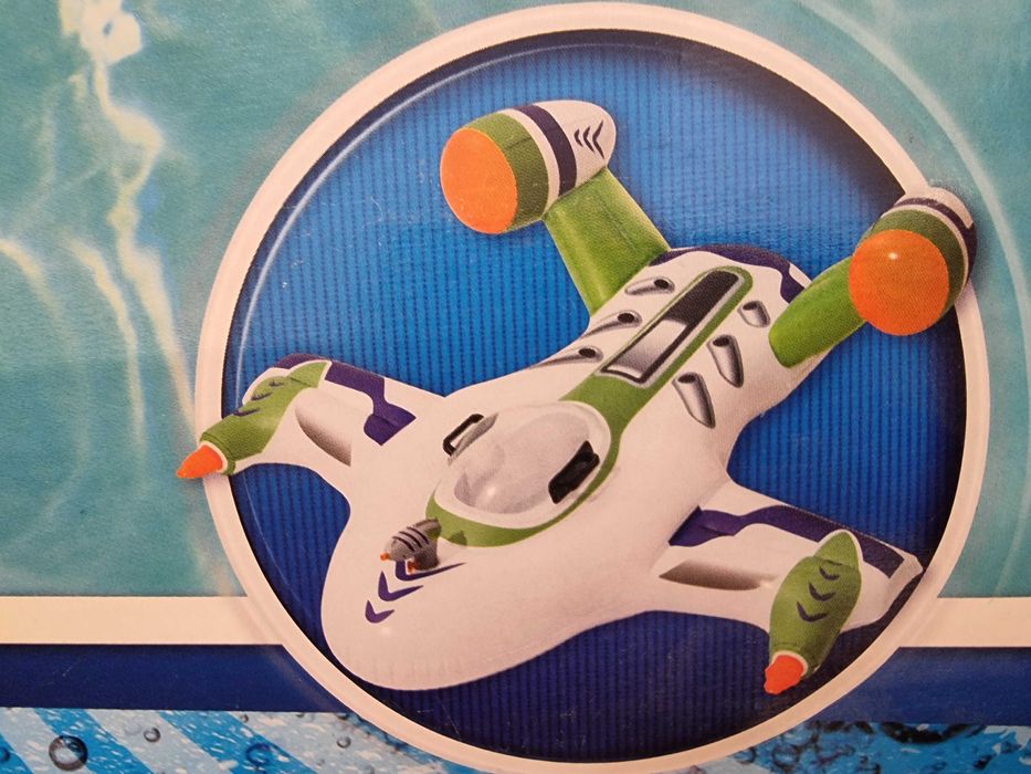 Saltea avion de apa copii cu pistol, 155cm