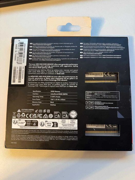 RAM Lexar Ares DDR5 32gb 6000 xmp/expo