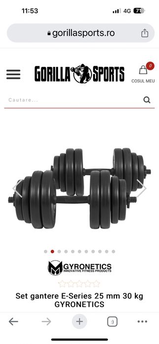 Gantere reglabile noi set 30 kg, 15 kg+15 kg=30 kg