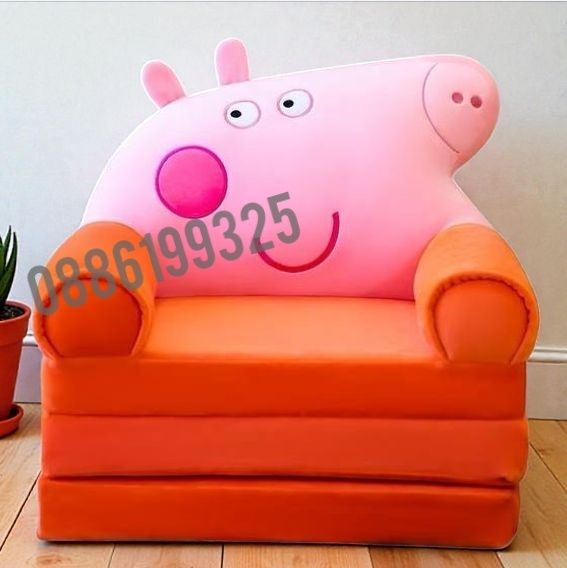 Детски плюшен разтегателен фотьойл Пепа Пиг Peppa Pig