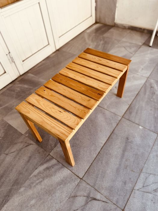 Винтидж скандинавска дървена пейка