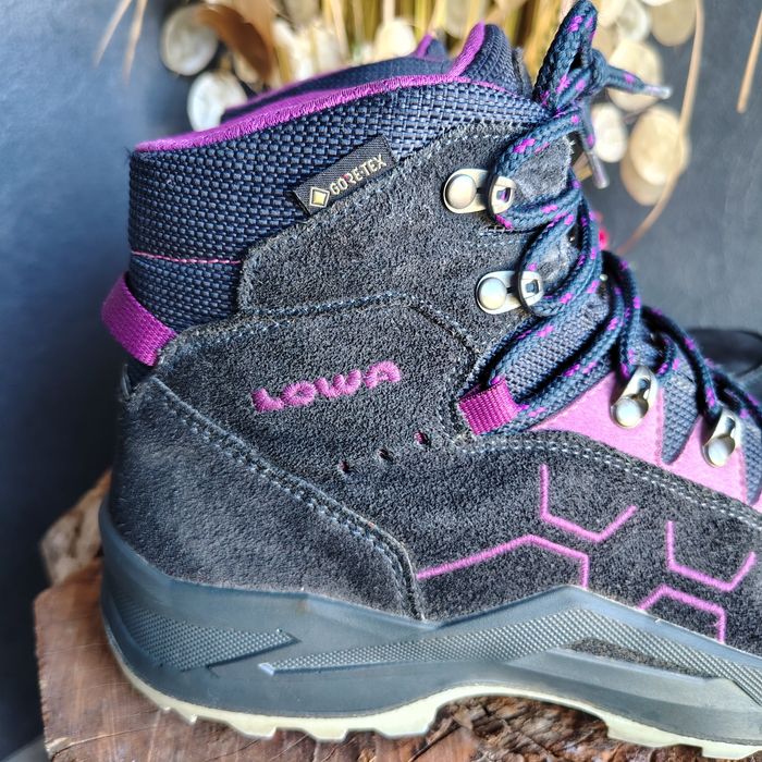 Lowa Kodi Evo Gore-tex, ghete damă pentru drumeție, piele întoarsă Waterproof