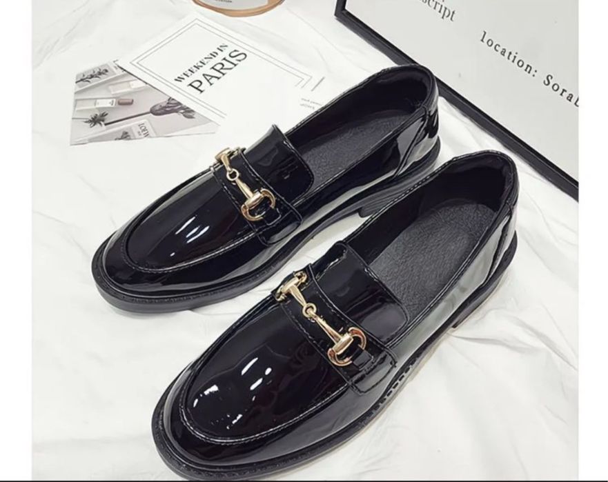 Черные лоферы на осень