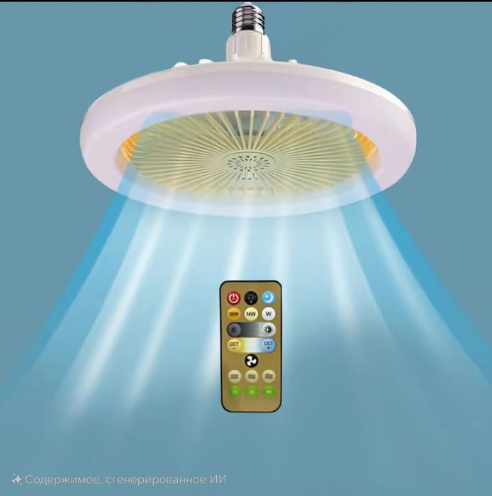 Вентилятор люстра потолочный 2 в 1