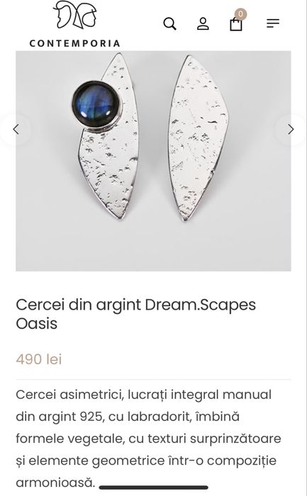 Cercei din argint Contemporia