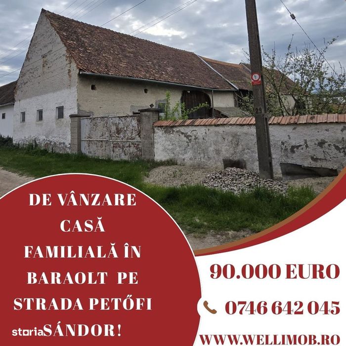 De vânzare casă familială în Baraolt, pe strada Petőfi Sándor!
