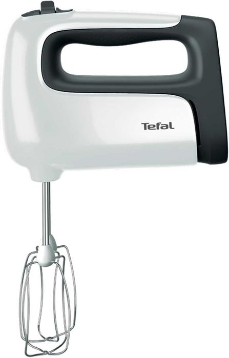 ПРОМО Нов Мощен 2г Гаранция Ръчен Миксер TEFAL PrepMix+ HT462138, 500 W, 5 скорости, Турбо режим, Бял