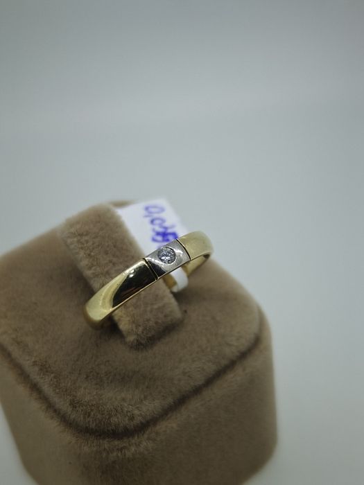 Verigheta/ inel aur 14k 3.45gr cu diamant natural (r)