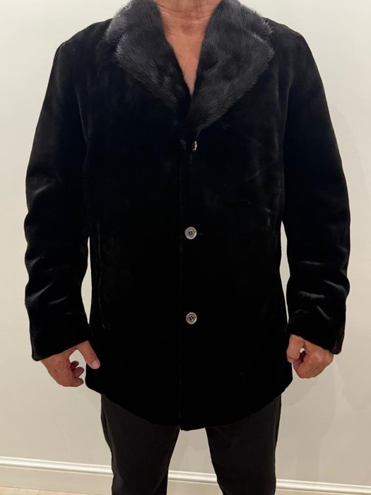 Шуба мужская черная