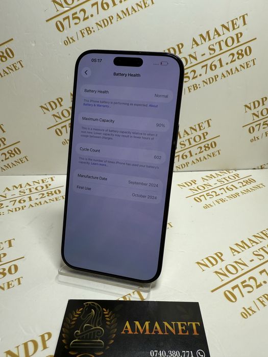 NDP Amanet Braila Iphone 16 Pro Max (256gb)