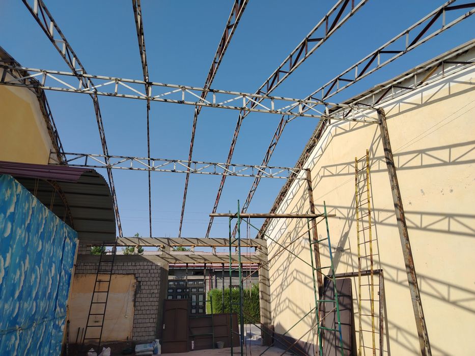 Темирдан Навес куриш, том йопиш хизмати Узбекистан буйлаб