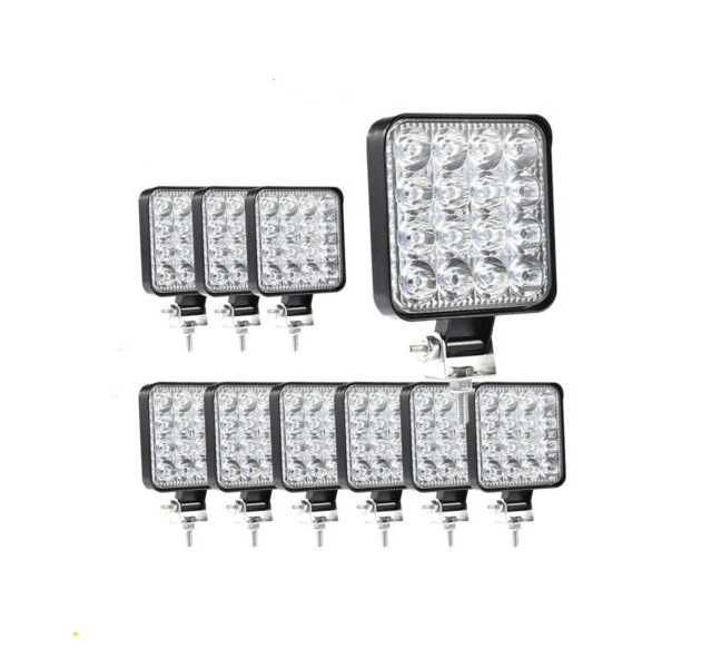 10 БР. ЛЕД LED диоден халоген с 16 ДИОДА 48W