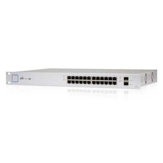 Switch PoE Ubiquiti UniFi cu 24 porturi Gigabit, 2xSFP, managed, rackabil - US-24-250W