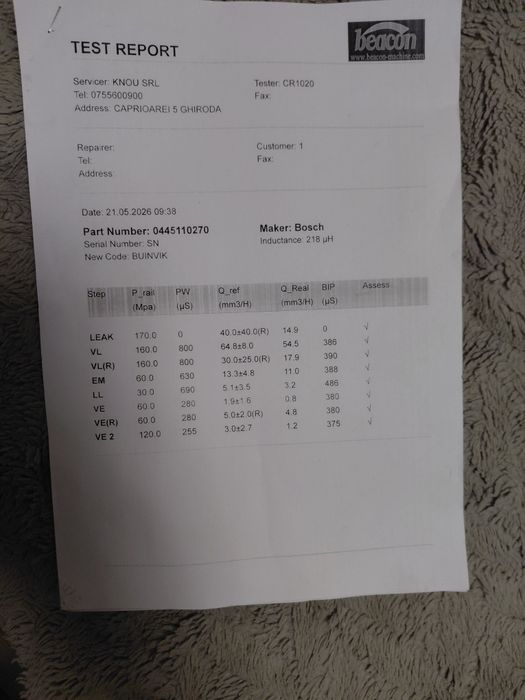Vând injectoare opel antara