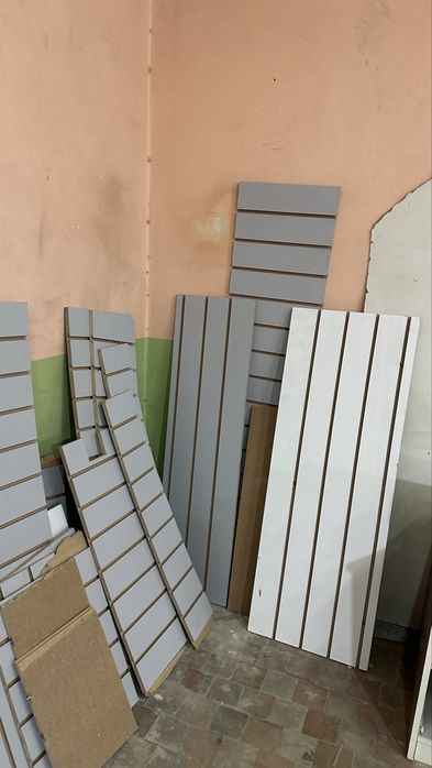 Экономпанели для магазина (б/у), серые — разные размеры за одну цену