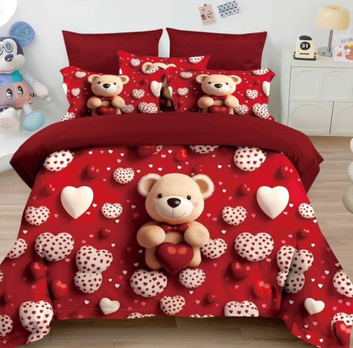 Lenjerie de pat finet 6 piese pentru pat dublu