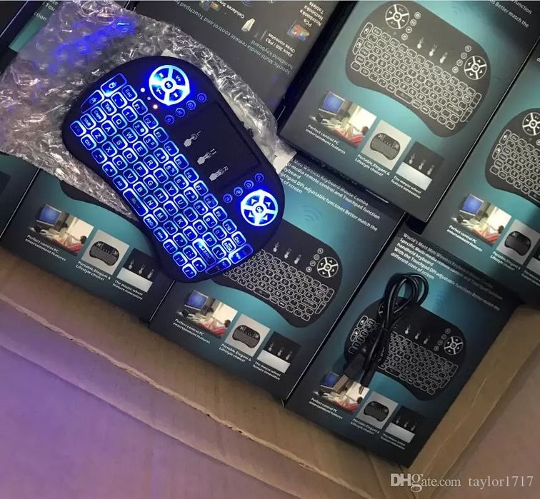 Мини беспроводная клавиатура с подсветкой i8 2.4 ГГц игровая мышь возд