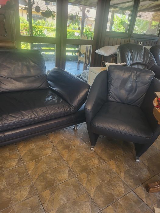 Set canapea piele naturală
