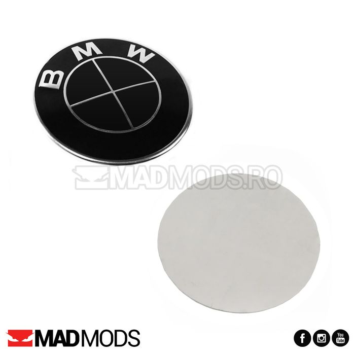 Embleme negre BMW 82 / 74 / 45mm capota portbagaj seria 1 2 3 4 5 6 7 8 i X M
