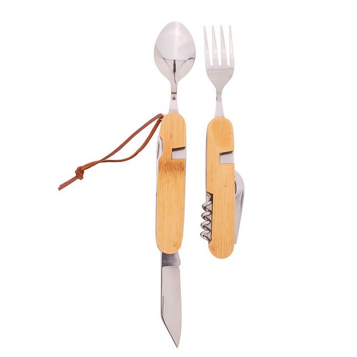 Сгъваеми прибори, джобен нож, мултифункционален с дървена дръжка