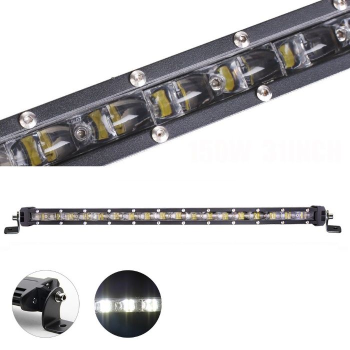 Led bar 6D Super Slim Black Edition CREE dimensiuni 82 cm
