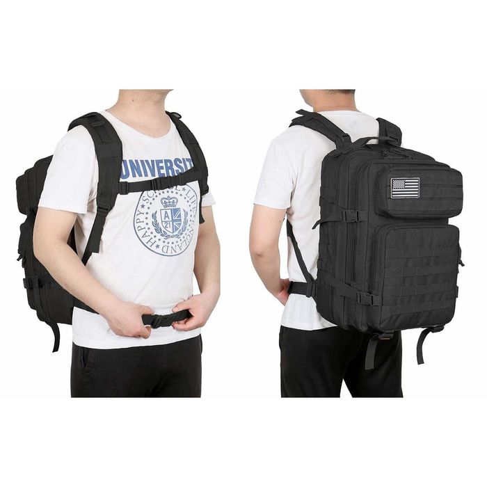 45L Военна Тактическа Раница MOLLE Система + Нашивка и Карабинер