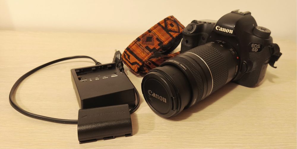 Canon EOS 6D + obiectiv Canon 75-300mm – stare foarte bună