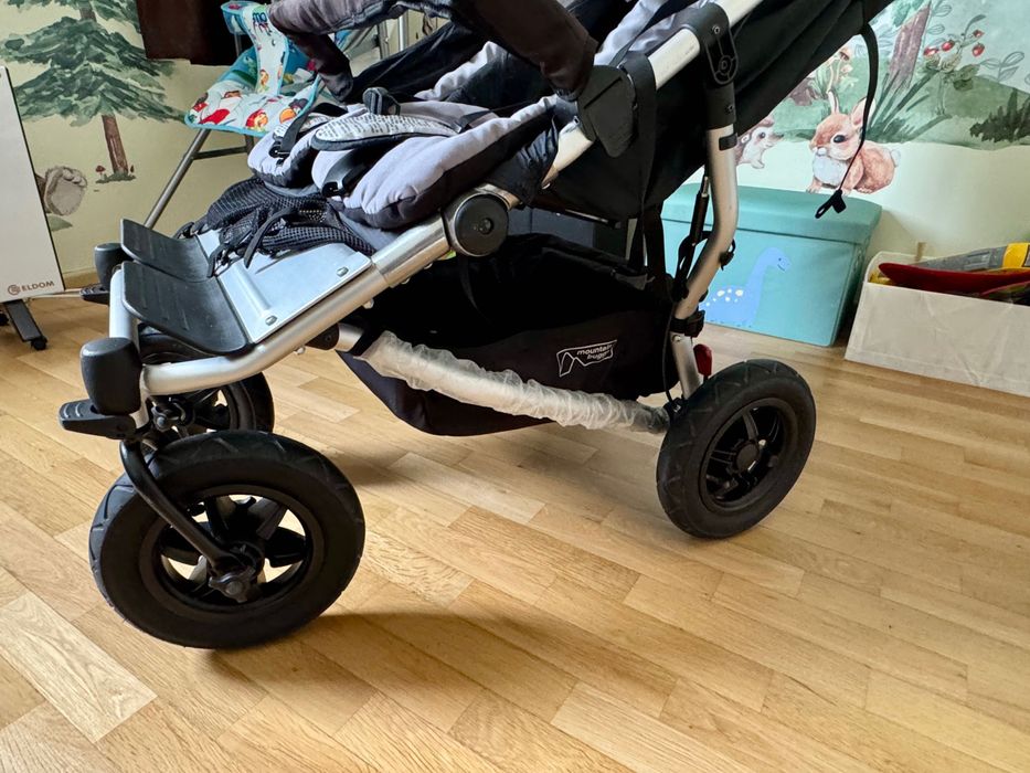 Количка за близнаци Mountain Buggy Duet V3, сива