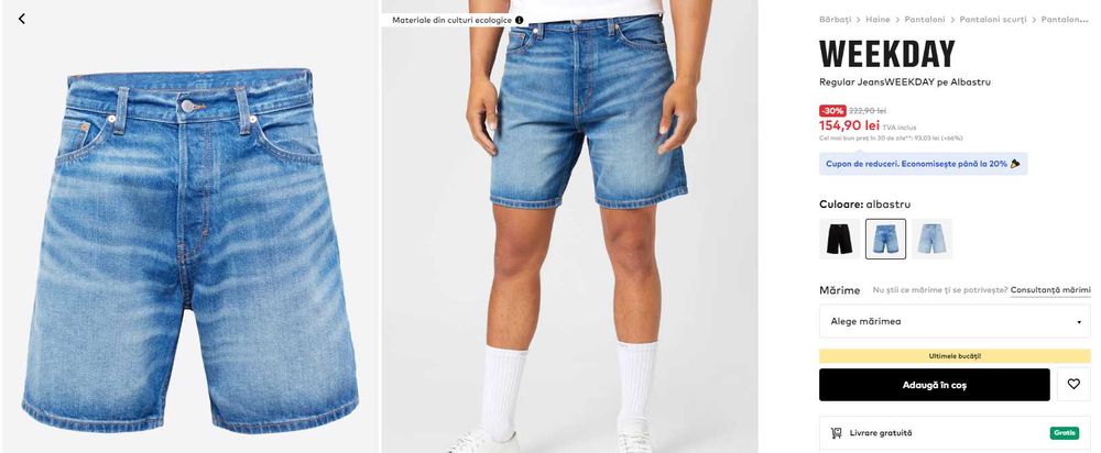 Jeans Weekday Marime 34